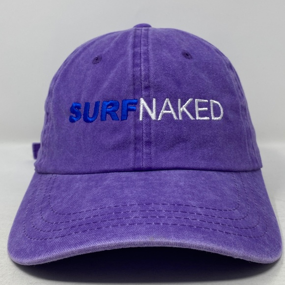 SurfNaked Surf Surfing Slouch Dad Hat Strapback - Picture 2 of 6